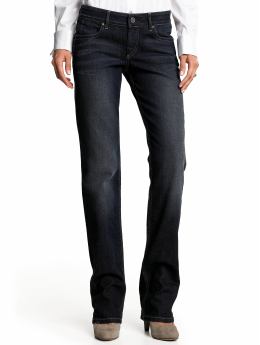 Women: Classic dark wash straight jean - Clean dark indigo wash
