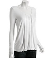 Design History white pleated jersey bubble top