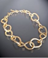 Kenneth Jay Lane gold plated twist chain link necklace